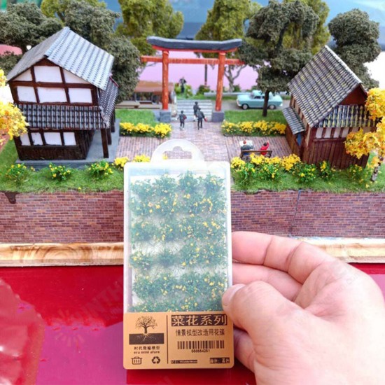 28Pcs 1:35HO Flower Clusters Miniature Model DIY Building Landscape Modelling Material