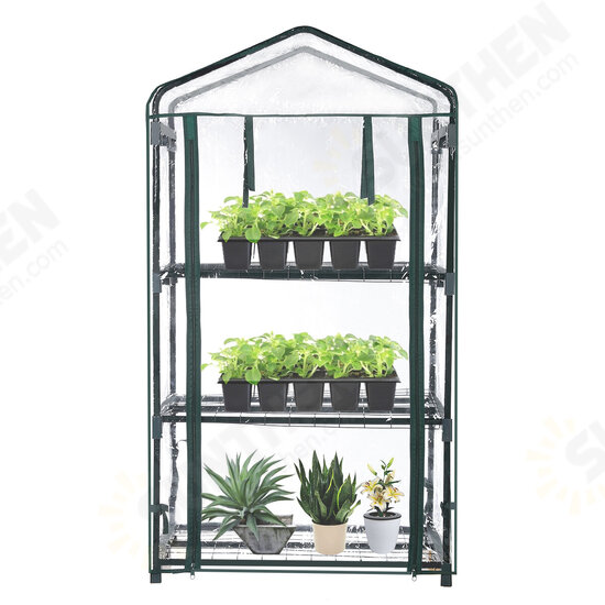 3 Tier 27X19X50inch PVC Garden Greenhouse Cover Waterproof Protects Plants Flowers Planting Heat Proof Cold Proof