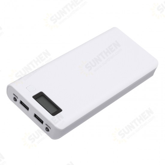 30000mAh LCD Display Power Bank Case DIY Portable Charger Dual USB Charging Battery 8x18650