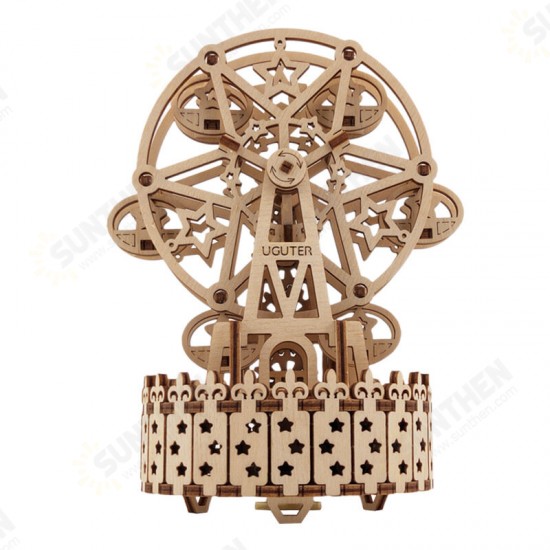 3D Wooden Ferris Wheel Puzzle Music Box DIY Assembly Toys Creative Gift