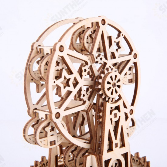 3D Wooden Ferris Wheel Puzzle Music Box DIY Assembly Toys Creative Gift