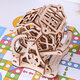 3D Wooden Lucky Runner Dice Puzzle DIY Mechanical Transmission Model Assembly Toys Creative Gift