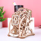 3D Wooden Lucky Runner Dice Puzzle DIY Mechanical Transmission Model Assembly Toys Creative Gift