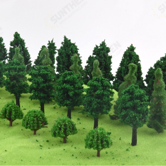 40PCS Tree Model DIY Building Sand Table Landscape Modelling Material