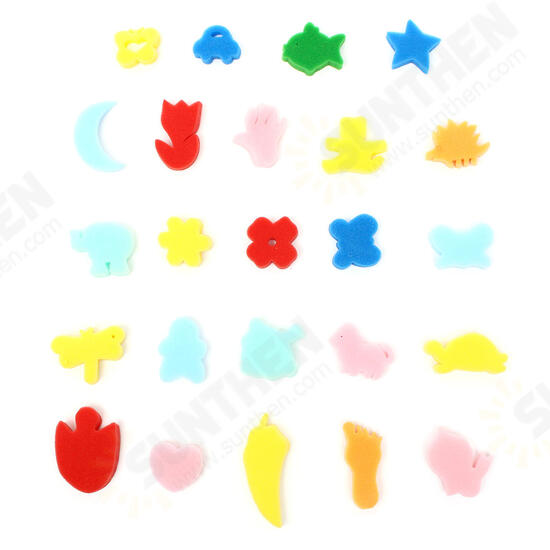 42Pcs DIY Child Painting Tool Kit Roller Mold Sponge Educational Drawing Toys Gift