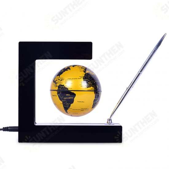 4inch inch Magnetic Levitation Floating Globe World Map LED Night Light Home Office Decor