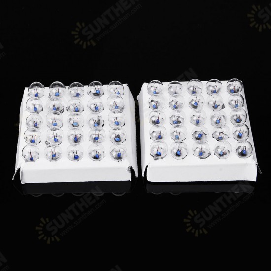 50Pcs/Box 2.5V Miniature Mini Light Bulb Lamp Screw Bulb Physical Experiment Model Student Teaching