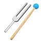 528HZ Aluminum Tuning Fork Chakra Hammer Ball Diagnostic Mallet Set