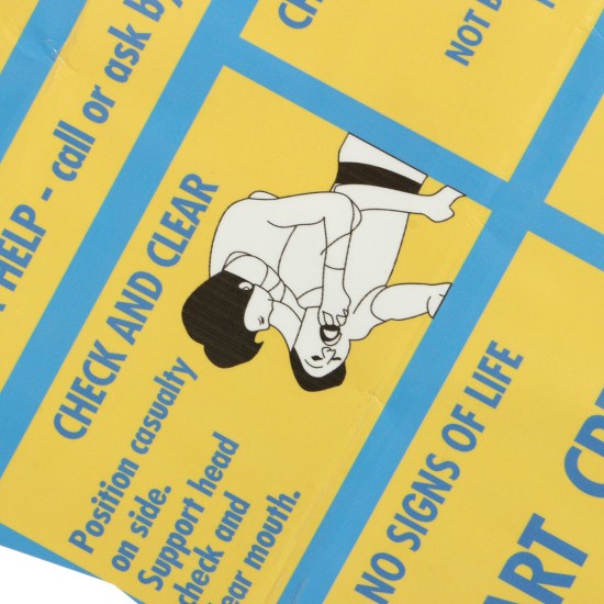 600x400mm Plastic CPR & Resuscitation Chart DRSABC Pool Spa Safety Sign Wall Sticker