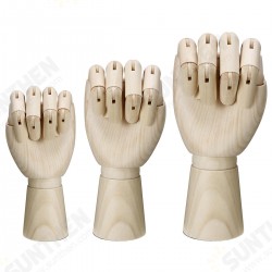 7/8/10/12 Inch Wooden Hand Body Artist Medical Model Flexible Jointed Wood Sculpture DIY Education 7/8/10/12 Inch Wooden Hand Body Artist Medical Model Flexible Jointed Wood Sculpture DIY Education