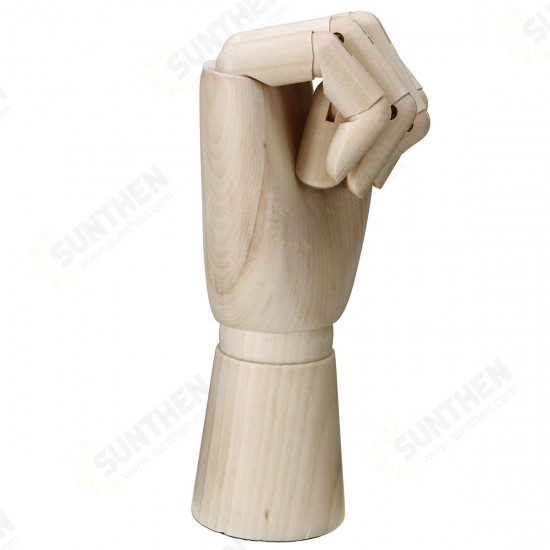 7/8/10/12 Inch Wooden Hand Body Artist Medical Model Flexible Jointed Wood Sculpture DIY Education