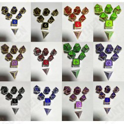 7Pcs Embossed Heavy Metal Polyhedral Dice DND RPG MTG Role Playing Game With Storage Bag 7Pcs Embossed Heavy Metal Polyhedral Dice DND RPG MTG Role Playing Game With Storage Bag