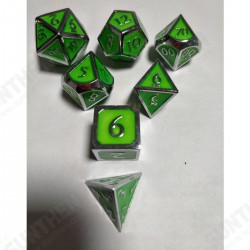 7Pcs Embossed Heavy Metal Polyhedral Dice DND RPG MTG Role Playing Game With Storage Bag 7Pcs Embossed Heavy Metal Polyhedral Dice DND RPG MTG Role Playing Game With Storage Bag