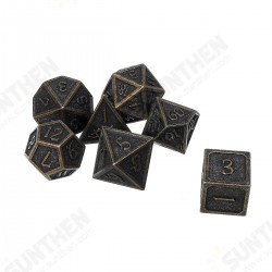7Pcs Metal Polyhedral Dice DnD RPG TRPG Games Dices SET With Storage Bag 7Pcs Metal Polyhedral Dice DnD RPG TRPG Games Dices SET With Storage Bag