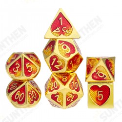 7Pcs Zinc Alloy Polyhedral Dices for Dungeons & Dragons D20 D12 D10 D8 D6 D4 Desktop Games 7Pcs Zinc Alloy Polyhedral Dices for Dungeons & Dragons D20 D12 D10 D8 D6 D4 Desktop Games