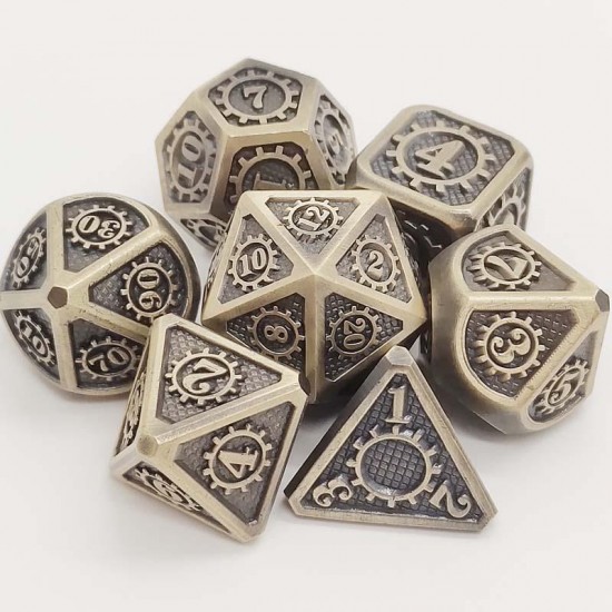 7Pcs/set Classic Zinc Alloy Metal Polyhedral Dices Dad Rpg Dungeons and Dragons Role Playing Toys Game