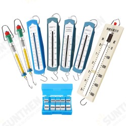 8Pcs Lab Spring Balance Hook Weight Set Force Meter Gauge Dual Scale Spring Dynamometer 1N 2.5N 5N 10N 8Pcs Lab Spring Balance Hook Weight Set Force Meter Gauge Dual Scale Spring Dynamometer 1N 2.5N 5N 10N