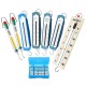 8Pcs Lab Spring Balance Hook Weight Set Force Meter Gauge Dual Scale Spring Dynamometer 1N 2.5N 5N 10N