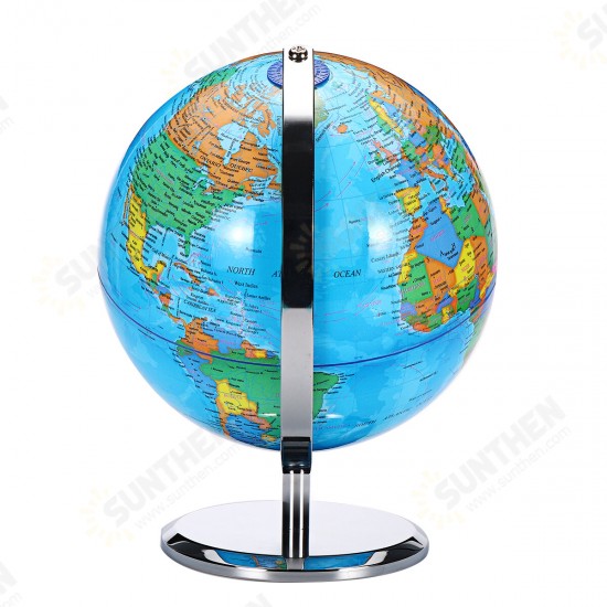 8inch Stand Rotating World Globe Map Kids Toy School Student Educational Gift