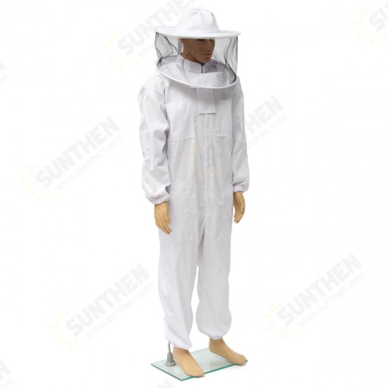 Beekeepers Bee Keeping Cotton Full Protector Suit With Veil Hat Hood Bee Suit XL XXL XXL