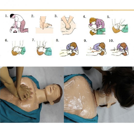 CPR Adult Manikin AED First Aid Training Dummy Training Medical Model Respiration Human