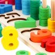 Children Wooden Montessori Materials Learning To Count Numbers Matching Digital Shape Match Early Education Teaching Math Toys