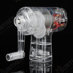 Clear Hand Crank Manual Crank Generator Model Electronic Mechanical Power Physics Experiment Clear Hand Crank Manual Crank Generator Model Electronic Mechanical Power Physics Experiment