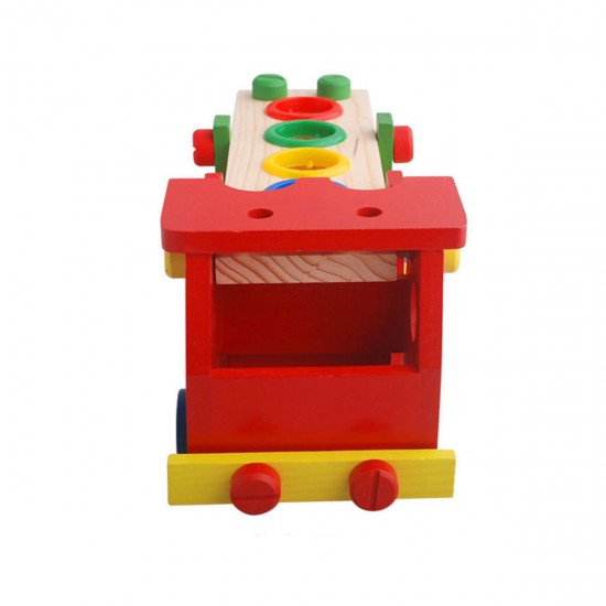 DIY Educational Toys Kids Exercise Practical Wooden IQ Game Car Assemble Building Gift Training Brain Toys