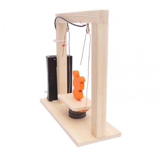 DIY Electromagnetic Swing Handmade Invention Experiment Wood Science Educational Toys For Children