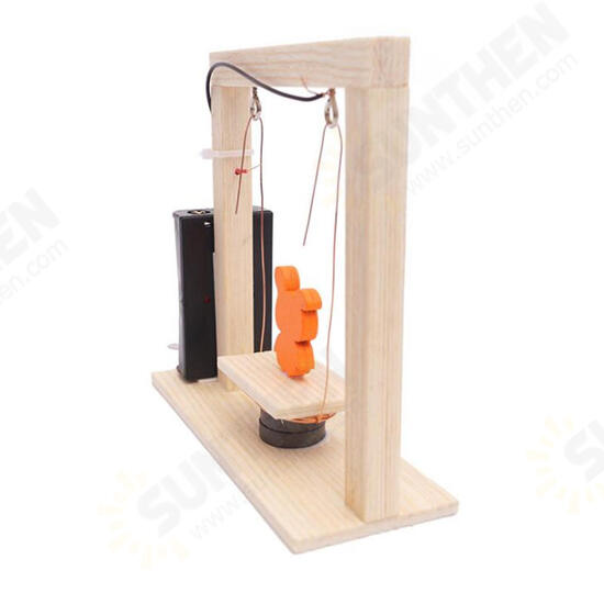 DIY Electromagnetic Swing Handmade Invention Experiment Wood Science Educational Toys For Children