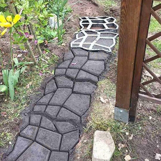 DIY Multi-function Plastic Paving Road Maker Mold Concrete Stepping Stone Cement Brick Mould