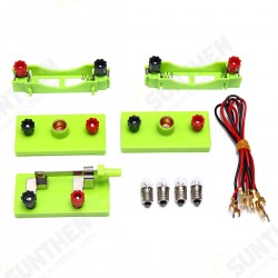 Electric Circuit Kit Bulb Switch Conductive Line Kid School Educational Science Toy DIY Montessori Electric Circuit Kit Bulb Switch Conductive Line Kid School Educational Science Toy DIY Montessori