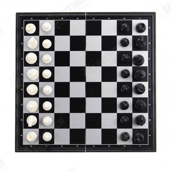 Folding Magnetic Travel Classic Chess Set Checkers Backgammon Set Vacation