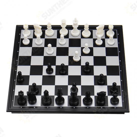 Folding Magnetic Travel Classic Chess Set Checkers Backgammon Set Vacation