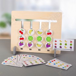 Funny Double-sided Color Fruit Matching Game Children Wooden Montessori Toys Logical Reasoning Training Kids Educational Toy Gift Funny Double-sided Color Fruit Matching Game Children Wooden Montessori Toys Logical Reasoning Training Kids Educational Toy Gift