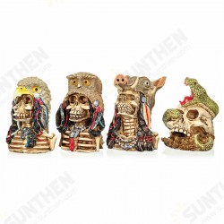 Halloween Skull Ornament Resin Skull Head Skeleton Crafts Statue Desktop Decorations Halloween Skull Ornament Resin Skull Head Skeleton Crafts Statue Desktop Decorations
