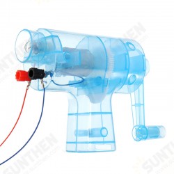 Handheld Manual Electricity DC Crank Generator Model Miniature Light Blub Kit Science Experiment Kid Handheld Manual Electricity DC Crank Generator Model Miniature Light Blub Kit Science Experiment Kid