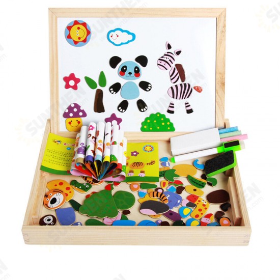 Kids Child Educational Magnetic Box Set with Whiteboard Jigsaw Board Puzzle Toys