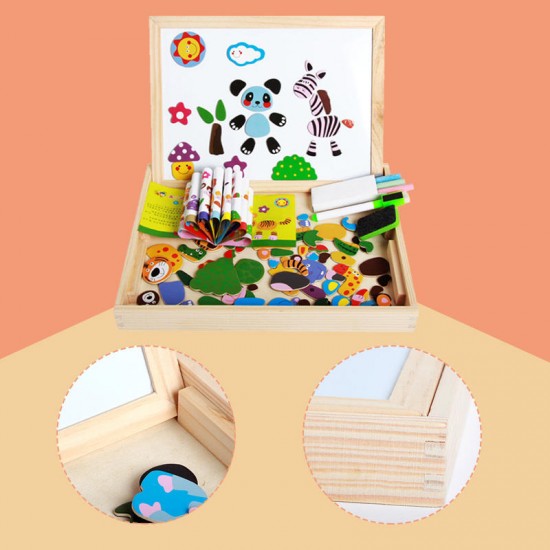 Kids Child Educational Magnetic Box Set with Whiteboard Jigsaw Board Puzzle Toys
