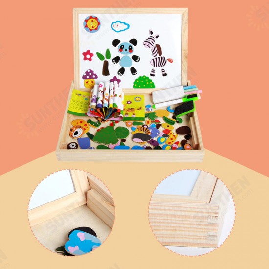 Kids Child Educational Magnetic Box Set with Whiteboard Jigsaw Board Puzzle Toys