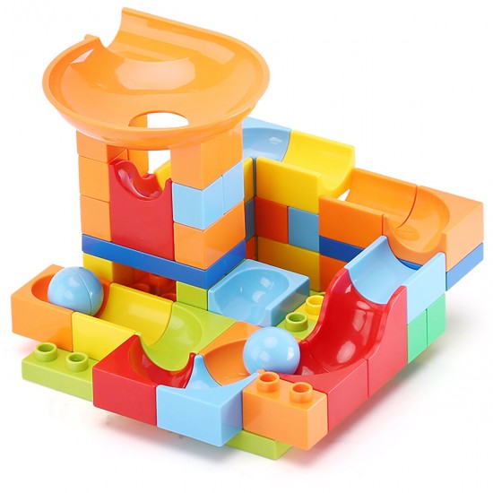 Kids DIY Run Building Blocks Construction Toys Puzzle Race Track Storage Toy Box