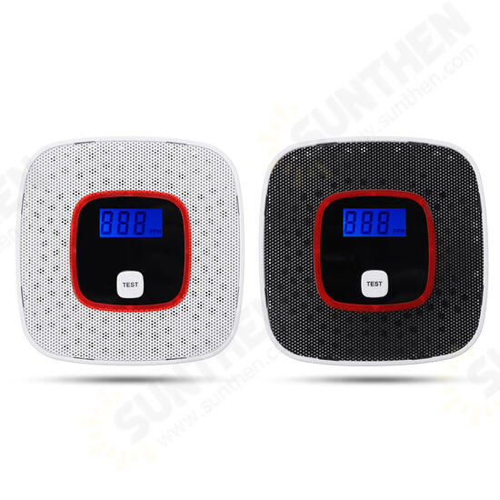 LCD Smoke Alarm CO Monoxide Detector Poisoning Gas Warning Sensor Monitor Voice