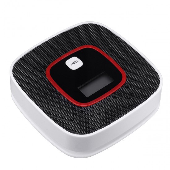 LCD Smoke Alarm CO Monoxide Detector Poisoning Gas Warning Sensor Monitor Voice