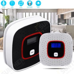 LCD Smoke Alarm CO Monoxide Detector Poisoning Gas Warning Sensor Monitor Voice LCD Smoke Alarm CO Monoxide Detector Poisoning Gas Warning Sensor Monitor Voice
