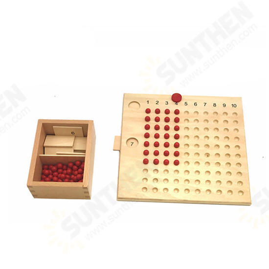 Montessori Mathematics Maths Bead Board Multiplication&Division Educational Science Toy