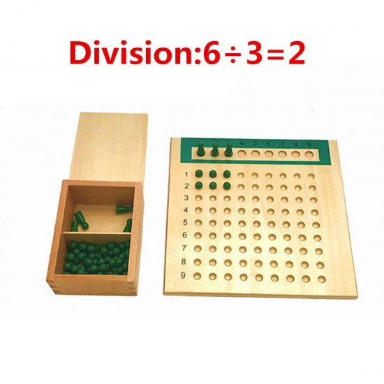 Montessori Mathematics Maths Bead Board Multiplication&Division Educational Science Toy