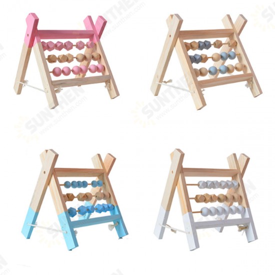 Natural Pine Nordic Baby Room Decor Wooden Abacus Educational Nursery Props Toys