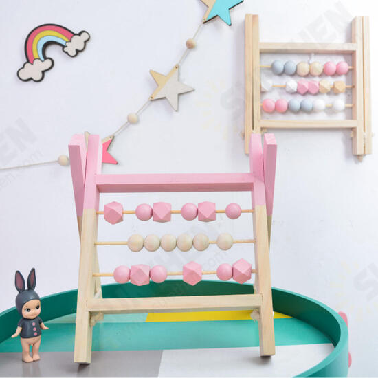 Natural Pine Nordic Baby Room Decor Wooden Abacus Educational Nursery Props Toys