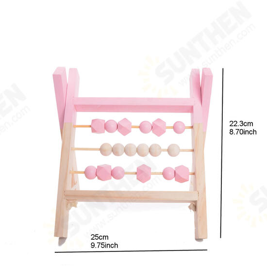 Natural Pine Nordic Baby Room Decor Wooden Abacus Educational Nursery Props Toys