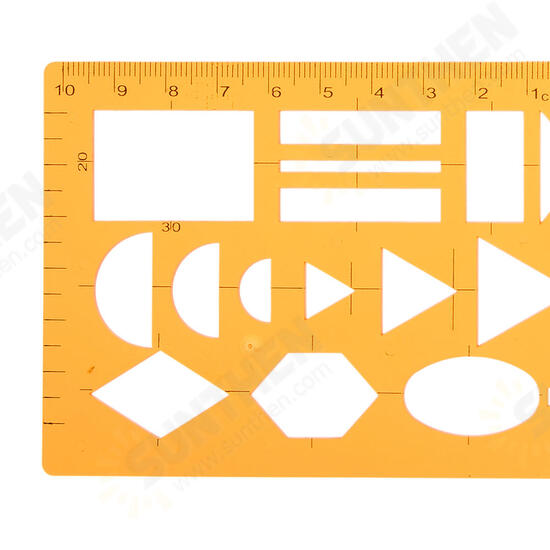 Network Technique Technical Drawing Template KT Soft Plastic Ruler Drafting Design Stencil